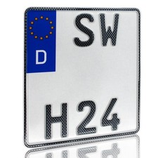 1 Motorrad Kennzeichen Carbon