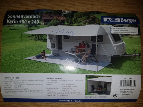 Sonnenvordach wohnwagen vario - wohnwagen,