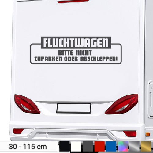 Fluchtwagen aufkleber bitte - aufkleber,