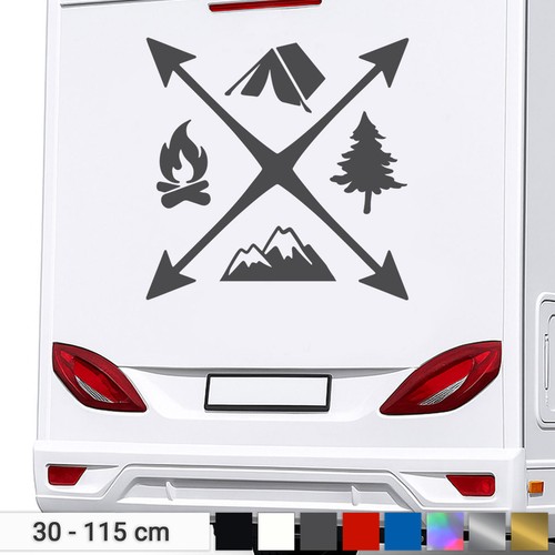 Camping aufkleber wandern - camping,